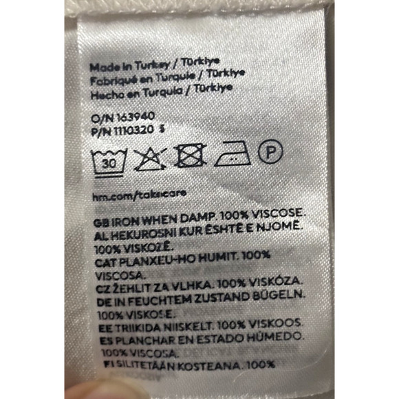 H&M Ivory Cut-Out Mini Dress Sz XL Holidaycore, Bridal, Christmas Cocktail EUC - Picture 5 of 16